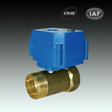 CWX-60P DN32 reduced bore brass Male-female BSP DC12V CR04 normally close 2 way Electric Ball Valve